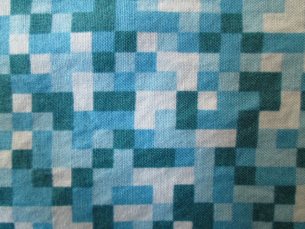 MICHAEL MILLER FABRIC~Blue Bitmap~COTTON~2 Yards Single Cut Piece~