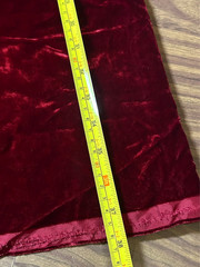 Cranberry Red 38″ W 8.8 YD L Quality Velvet Fabric 2 Panels Cosplay Event Craft