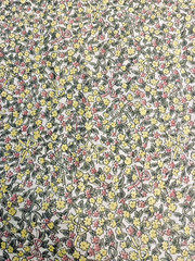 VTG Small Bows w/ Pink Yellow Green on White Florals Cottagecore BTFE
