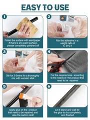 Kalolary 5FT Carbon Fiber Repair Kit, Carbon Fibers Fabric Resin Kit