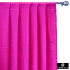 Fuchsia Pink Silk Dupioni Fabric By The Yard, 41 inches width Pink Silk Fabric