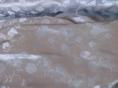 SILVER EMBOSSED JACQUARD BROCADE FABRIC, 120cm wide, GREY EVENING FABRICS, AUST