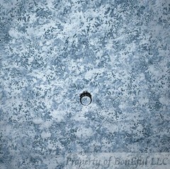 BonEful Fabric FQ Cotton Quilt Black White B&W Tone Prism Silver Metallic Print