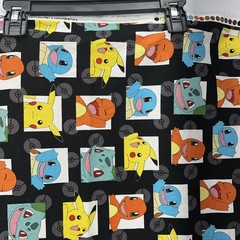 Pokemon Cotton Fabric By Robert Kaufman. Pikachu, Charmander, Bulbasaur, 40”x17”