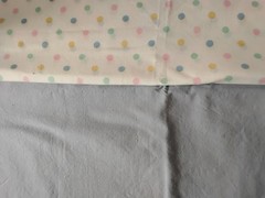 LOT OF 3 – LIGHT BLUE COTTON FABRIC PIECES. MEASUREMENTS IN DESCRIPTION