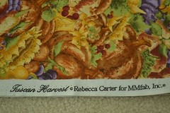 By 1/2 Yd, Fall Harvest Scenes on Gold & Brown Quilt Cotton, MMfab/Carter, M6489