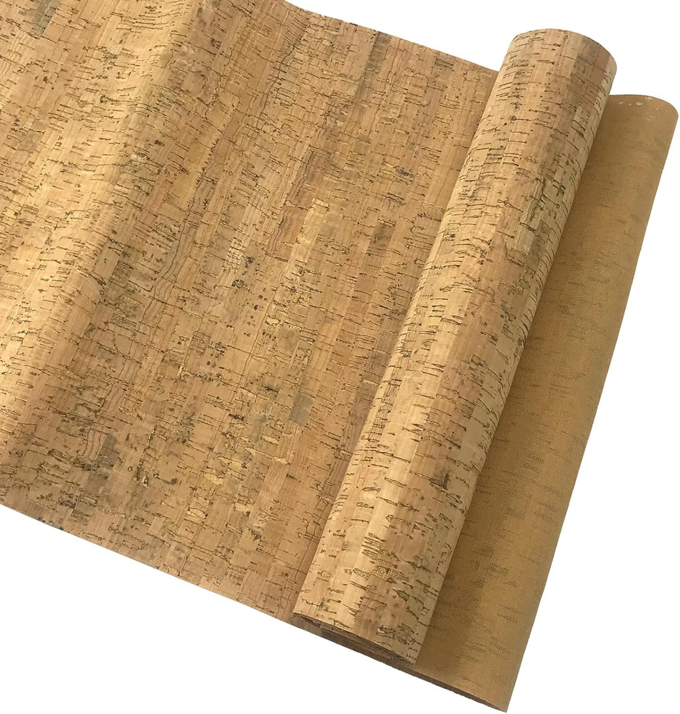 Thin Cork Fabric by the Yard Eco-Friendly Faux Leather Embellished Craft Fabric