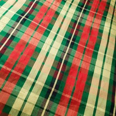 Green Red Yellow Christmas Plaid Silk Dupioni Fabric Iridescent 42″ by the Yard