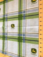 John Deere Plaid 18” X 43” 100% cotton fabric #1946