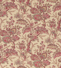 GP & J BAKER CURTAIN FABRIC DESIGN Jewel Indienne 4.5 METRE RED/BLUE LINEN BLEND
