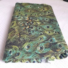 Peacock Feather Fabric 4 Yds X 44″ Sue Schlabach Emerald Teal Royal Blue Cotton