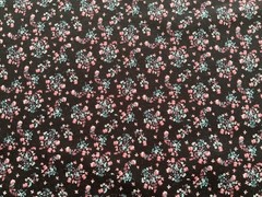 Fabric Cotton Tiny Flower Fabric Black 42”x 39”By Jo Ann 107