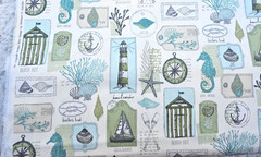 Richloom Solarium Outdoor Fabric – Coastal Spa Nautical Beach- 4 Yds X 45″W RARE