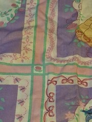 Vtg Cotton Fabric Beautiful Princesses Lattice BY Disney Cinderella Snow White