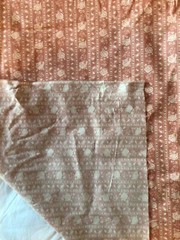 Vintage Print Fabric Abstract Floral Stripe Light Brown, Cream 45″ Wide