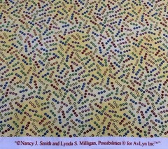 Polka Dot Fabric By N Smith & L Milligan For AvLyn Red Blue Orange Purple 1 Yard