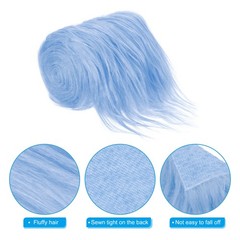 59″ x 4″ Plush Faux Fur Fabric Precut Strips, Blue