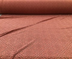 Embroidered Stretch Lace Apparel Fabric Sheer Diamond Terracotta UU216