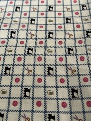 Vintage Sewing Machine Fabric 1990s Marcus Brothers Quilt Cotton 24″ F69