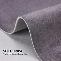 Suede Auto Headliner Fabric 120″ L × 60″ W with Foam Backing – Dark Gray In