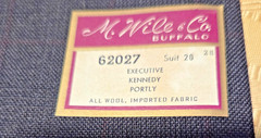 15 Vintage 1960s Men’s Suit Wool Fabric Samples from M. Wile Co. Quilt Crafts