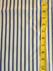 Navy And White Polyester Stripe Blouse Fabric 3 Yards X 66 Inches