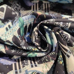 Liberty of London Tana Cotton Lawn – “Kingdom” – Navy Fantasy Garden