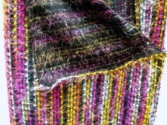 Vintage Multicolor Eyelash Knit Fabric Cosplay Costume 3 1/2 Yard Piece 60-Wide
