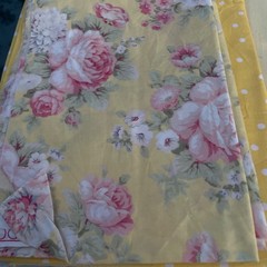 Vintage Quilting / Craft Fabric Yellows Patterns Florals Solids