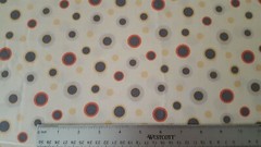 Reflections BTY Gudrun Erla Red Rooster Coral Gold Gray Polka Dot Cream