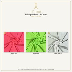 LITLOOK Poly Spun Slub Fabric by the Yard — 3 Colors