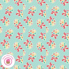 Riley Blake VINTAGE HAPPY 2 C9135S Seafoam Floral Quilt Fabric LORI HOLT 30s Rep