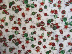 Season’s Greetings “ORNAMENTS ALLOVER” Fabri-Quilt Cotton Fabric SZ 1Y10″X