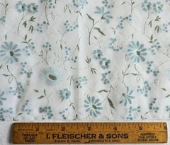 Mixed lot of flocked sheer floral fabric, pink yellow aqua blue, sizes in photos