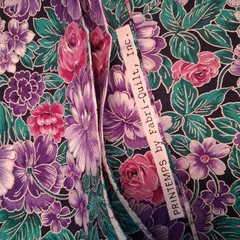 Seven (7) yards Metalic Purple/ Pink print fabrics Timeless Treasures Fabriquilt