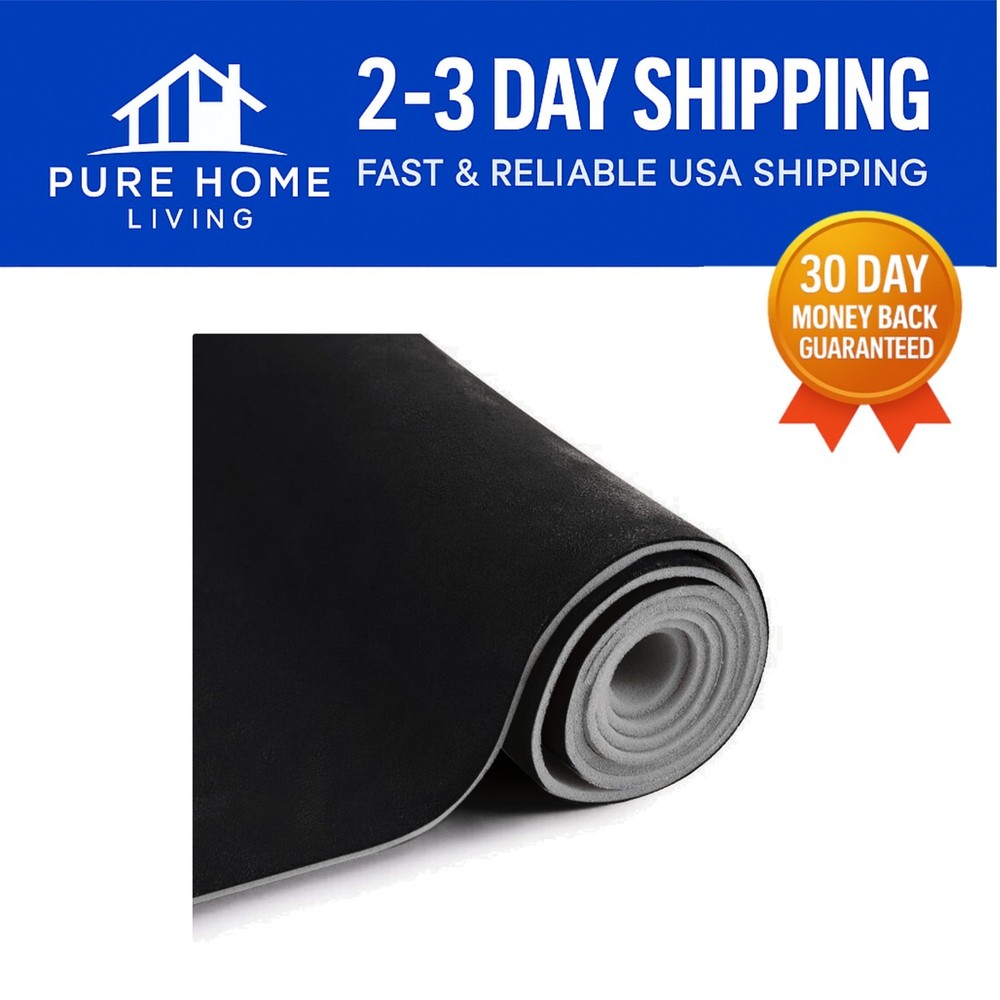 Durable Black Suede Headliner 79″ x 60″ – Versatile Foam Fabric for DIY Projects
