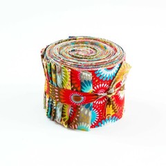 2.5 inch Fizzy pop Jelly Roll 100% cotton fabric quilting 17 strips –