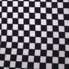 Black White Checkerboard Fleece Fabric 58″ Wide Printed Fleece Yard