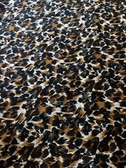 Vintage Chiffon Fabric Sheer Abstract Animal Ikat Print 45″ Wide x 8 Yards #56