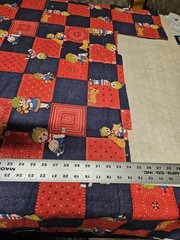 Springs Mills Inc Denim Patchwork Fabric 34 Inches Rag Dolls bandana Print 1974
