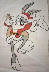 looney tunes bugs christmas fun fabric large print 16 x 10 inch 1pc