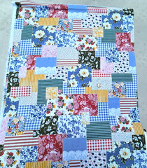 NEW Cotton Fabric Boho Patchwork Quilt Flowers Gingham Popular By the Yard 44″W