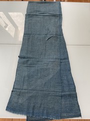 Antique Japanese BORO Light Indigo Kaya Mosquito Net Cotton Asagi Blue 82”