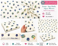 🐚Tula Pink Zuma Sea Shells Aqua Marine FreeSpirit Fabric PWTP121 FQ OOP🐚