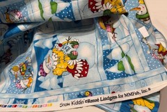 Snow Kiddin’ Fabric MMFab Inc Renee Lindgren 1 1/4yds Colorful Patchwork Sewing