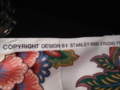 Stanley King Studio Fabric Chintz 56″x 4yd Floral Teflon Vat Dye Screen Print