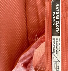4yd VTG 70s Orange White Polka Dot Fabric FINE COTTON CLOTH PreShrunk No Crease