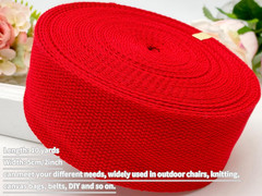 2 Inch Cotton Webbing,10Yds Red Heavy Duty Fabric Sewing Strap | Polyester Cotto