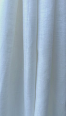 End of Bolt Bargain: 55/45 Linen Cotton Blend Fabric – White – 59/58” – 159GSM