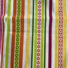 2 Yards x 43” Bright Stripes & Flowers Mod Fabric by MBT